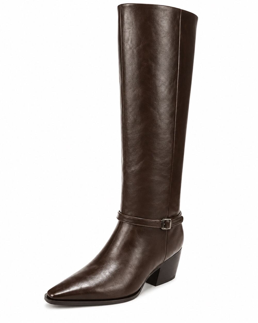 New Franco Sarto Vanesha Womens Size 6 Brown Knee High Boots Square Toe Zip